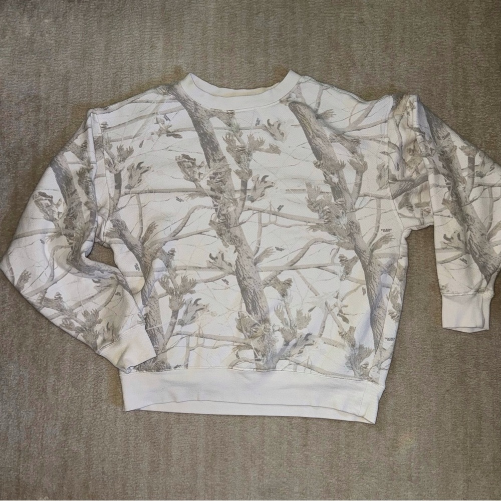 Dairy Boy Woodland Oversized Camo Sweatshirt S